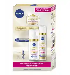 Nivea CELLULAR LUMINOUS630 Zestaw prezentowy Krem na dzień + Serum na przebarwienia