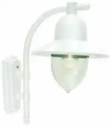 Norlys Florence kinkiet ogrodowy 800W, lampa ścienna, biały, zewnętrzna, nowoczesny design