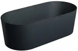 Omnires OVO M plus wanna wolnostojąca, 160x75 cm, z syfonem black lava