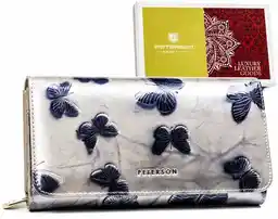 Peterson Portfel skórzany PTN 421077-BF srebrny