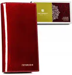 Peterson Portfel skórzany PTN 421431-SBR czerwony