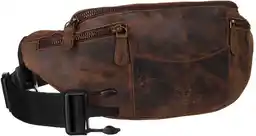 Peterson Skórzana saszetka brązowa nerka PTN 2507-H