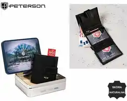 Peterson Skórzany męski portfel PTN 365Z 2-1-1