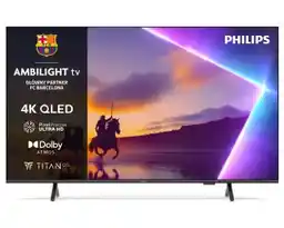 Philips 85PUS8510/12 85 QLED 4K Titan OS Ambilight Dolby Atmos DTS-X HDMI 2.1 DVB-T2 Telewizor QLED