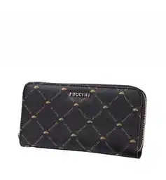 Puccini Portfel Damski Duży Skóra Ekologiczna Brązowy Monogram PLXP0313 2
