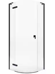 Roca Metropolis Rondo kabina półokrągła profile CZARNY MAT 80x80cm szkło przejrzyste AMP1008016M
