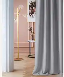 Room99 ZASŁONA ZACIEMNIAJĄCA LAUREL - SZARA JASNA 180x280 TAŚMA