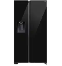 Samsung SBS RS70F64KEBEO Pełny No Frost 178,6cm Dystrybutor wody Kostkarka Zdalne sterowanie Czarne szkło Lodówka