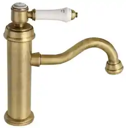 Sapho Vienna bateria umywalkowa z odplywem brąz, 21,8 cm, retro, z korkiem