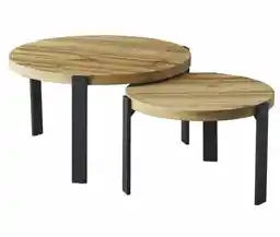 Signal Meble Zestaw dwóch ław Polo dąb artisan czarny