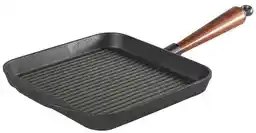 Skeppshult Patelnia grillowa kwadrat 25 cm, drewniana rączka 0029T