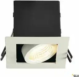 SLV KADUX LED DL SET, kwadratowa, biała, mat., 9W, 38deg 3000K, z Zasilaczem 115701