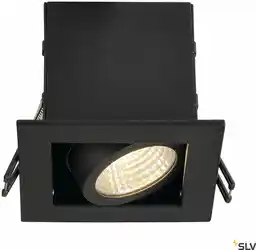 SLV KADUX LED DL SET, kwadratowa, czarna, mat., 9W, 38deg 3000K, z Zasilaczem 115700