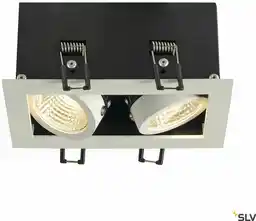 SLV KADUX LED DL SET, prostokątna, mat. biała, 2x 9W, 38deg 3000K, z Zasilaczem 115711