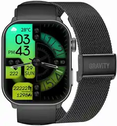 Smartwatch Gravity Męski GT28-1 Pasek Bransoleta Czarny