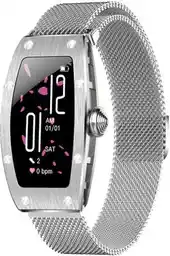 Smartwatch Kumi K18 Svarovski srebrny