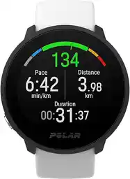 Smartwatch Polar Unite S-l Sportowy multisport z białym paskiem silikonowym