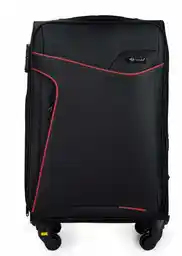 Solier Luggage Średnia walizka miękka M Solier STL1651 czarno-czerwona