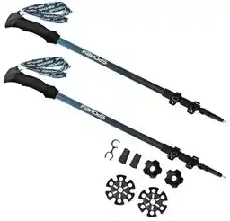 Spokey Kijki trekkingowe Carbon 105 - 135 cm Czarno-niebieski