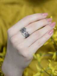 Srebrny pierścionek obrączka