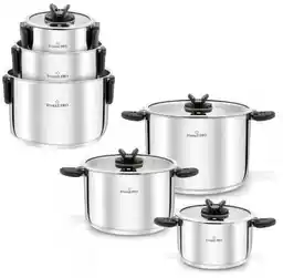 STARKE PRO Zestaw garnków ze składanymi uchwytami Secare 6 elementów