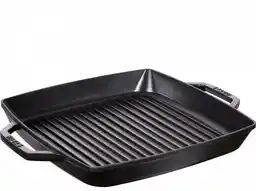 Staub Kwadratowa Patelnia żeliwna Grillowa Z Dwoma Uchwytami 33 Cm, Czarny 40511-783-0