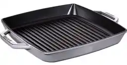 Staub Kwadratowa Patelnia żeliwna Grillowa Z Dwoma Uchwytami 33 Cm, Grafitowy 40511-785-0