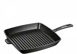 Staub Kwadratowa żeliwna Patelnia Grillowa 30 Cm, Czarny 40501-107-0
