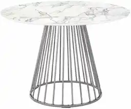 Stół GLAM MARBLE 110 - MDF, chromowana podstawa KH1204100129.CHROM - King Home
