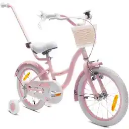 Sun Baby Rower dziecięcy Flower Bike 16 cali dla dziewczynki Różowy