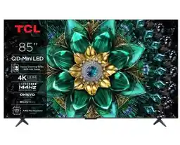 TCL 85Q6C 85 QD-Mini LED 4K 144Hz Google TV Dolby Vision IQ Dolby Atmos HDMI 2.1 DVB-T2 Telewizor QLED