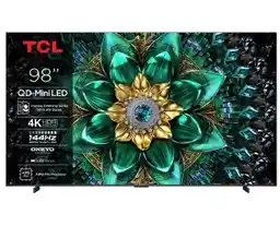 TCL 98Q6C 98 QD-Mini LED 4K 144Hz Google TV Dolby Vision IQ Dolby Atmos HDMI 2.1 DVB-T2 Telewizor QLED