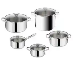 Tefal Daily Cook H054AS55 Indukcja Stal nierdzewna 10 elementów Zestaw garnków