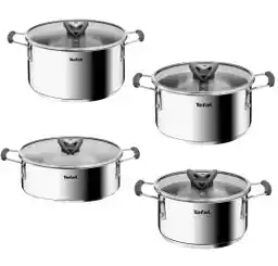 Tefal Opti Space G7378S55 Indukcja Stal nierdzewna 8 elementów Zestaw garnków