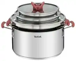 Tefal Zestaw garnków Opti Space stal nierdzewna 6 el. G720S6