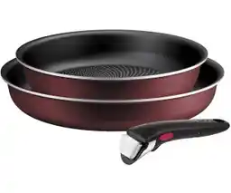 TEFAL Zestaw patelni L7248553 Bordowo-czarny
