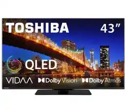 Toshiba 43QV3F63DG 43 QLED 4K Smart TV VIDAA Dolby Vision Dolby Atmos HDMI 2.1 DVB-T2 Telewizor QLED