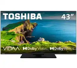 Toshiba 43UV3F63DG 43 LED 4K Smart TV VIDAA Dolby Vision Dolby Atmos HDMI 2.1 DVB-T2 Telewizor LED
