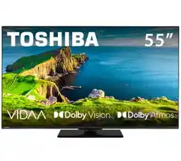 Toshiba 55UV3F63DG 55 LED 4K Smart TV VIDAA Dolby Vision Dolby Atmos HDMI 2.1 DVB-T2 Telewizor LED