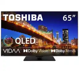 Toshiba 65QV3F63DG 65 QLED 4K Smart TV VIDAA Dolby Vision Dolby Atmos HDMI 2.1 DVB-T2 Telewizor QLED