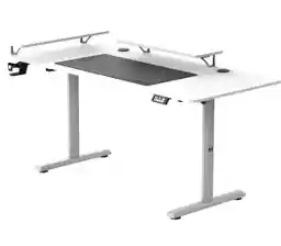 Ultradesk HIGHLANDER XXL 160cm Regulacja wysokości Biały Biurko gamingowe
