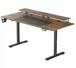 Ultradesk HIGHLANDER XXL 160cm Regulacja wysokości Brązowy Biurko gamingowe
