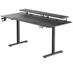 Ultradesk HIGHLANDER XXL 160cm Regulacja wysokości Czarny Biurko gamingowe