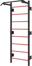 Underfit Drabinka gimnastyczna metalowa 228 x 115 cm z drążkiem czerwona