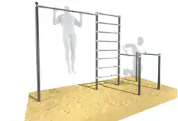 Underfit Drążek ogrodowy do podciągania z poręczami i drabinką OCYNK Street workout UF9881