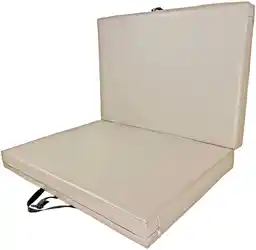 Underfit Materac asekuracyjny składany 140 x 100 x 10 cm beżowy