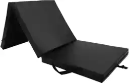Underfit Materac gimnastyczny składany 180 x 60 x 6 cm miękki czarny