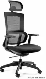 Unique Fotel Biurowy Elegance Obrotowy Czarne Krzesło Ergonomiczne do Biura