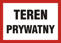 Znak teren prywatny