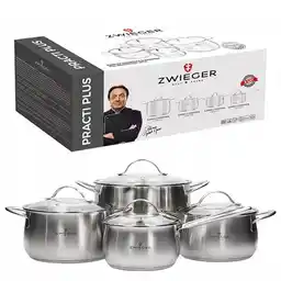 Zwieger Zestaw garnków Practi Plus stal nierdzewna 8 el. Indukcja